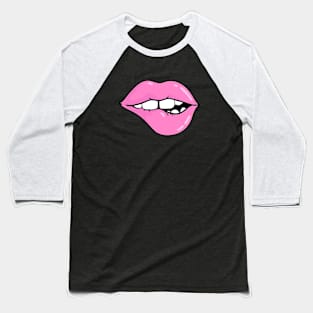 Kinky Pink Lips Baseball T-Shirt